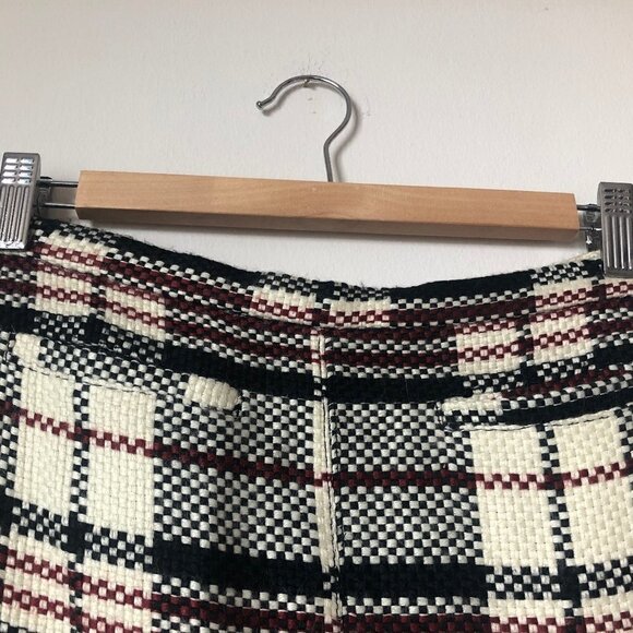 Pink Martini Plaid Pencil Wool Blend Skirt Small - Picture 8 of 10